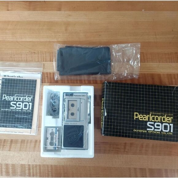 Vintage Olympus Pearlcorder S901 Microcassette Tape Recorder Unused/Open Box - Picture 1 of 7